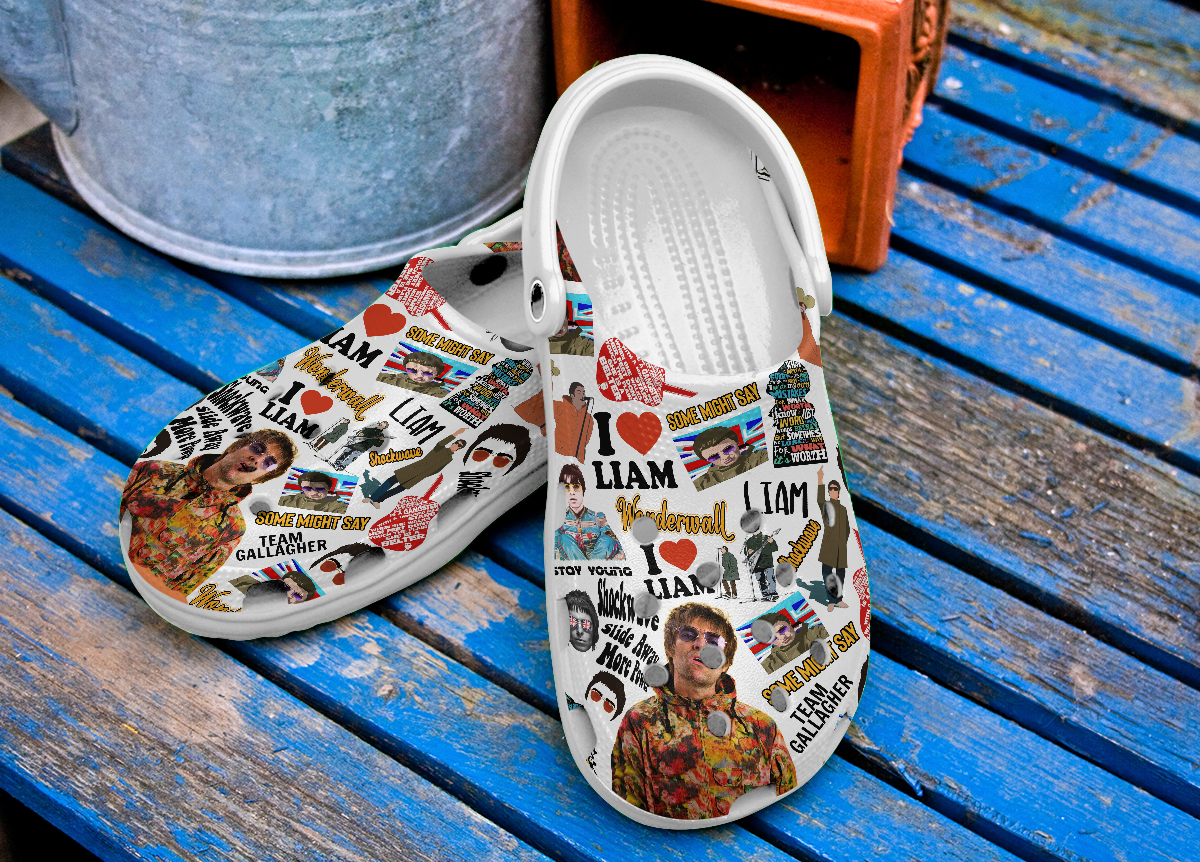 Merchidea Liam Gallagher Music Crocs Crocband Clogs Shoes Comfortable For Men Women and Kids