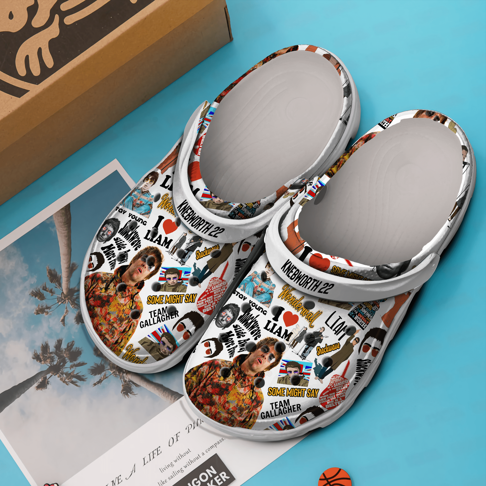 Merchidea Liam Gallagher Music Crocs Crocband Clogs Shoes Comfortable For Men Women and Kids