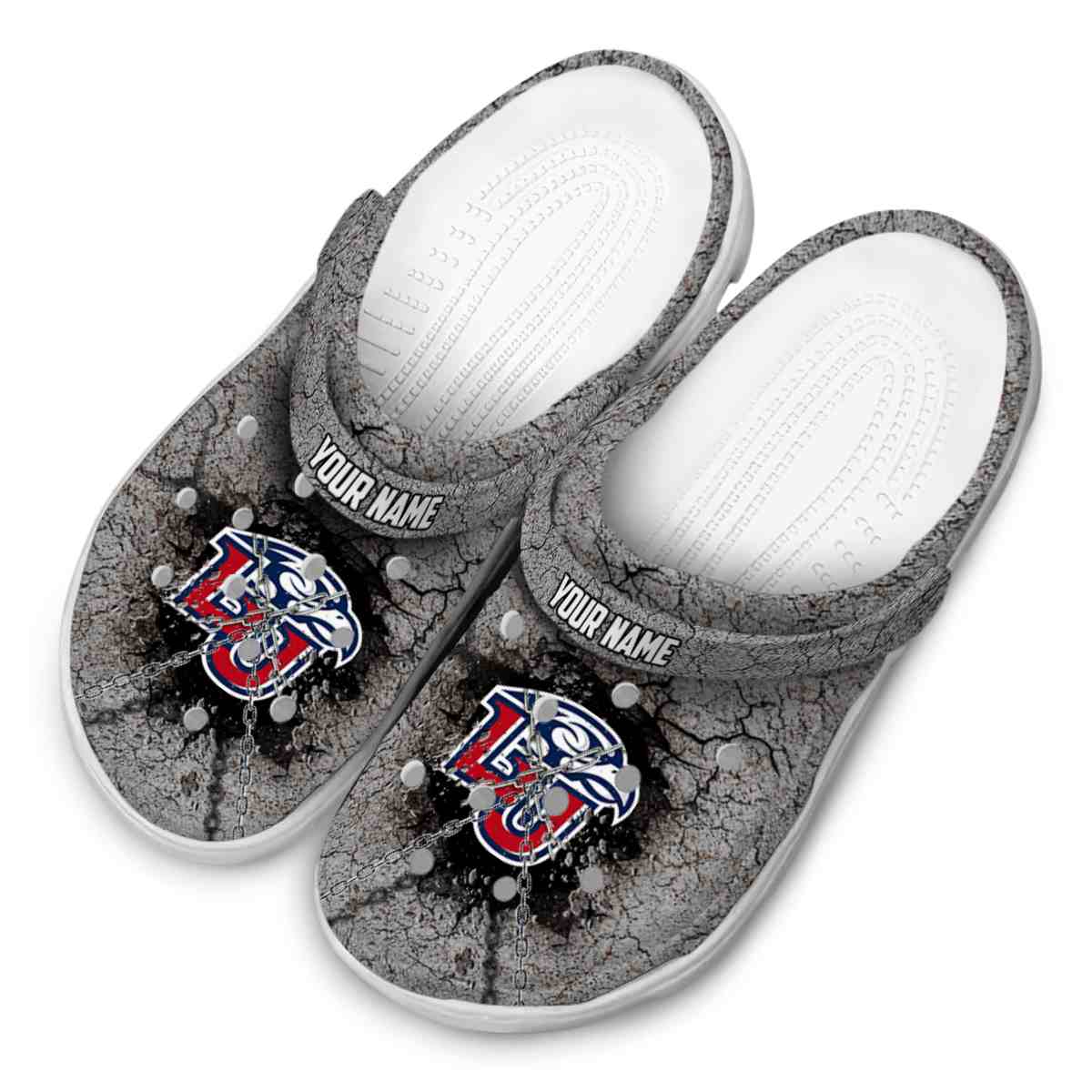 Merchidea Liberty Flames NCAA Sport Crocs Crocband Clogs Shoes Comfortable For Men Women and Kids