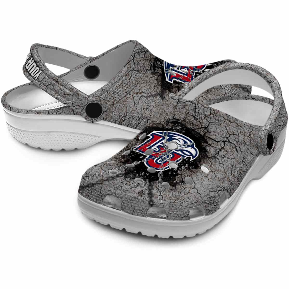 Merchidea Liberty Flames NCAA Sport Crocs Crocband Clogs Shoes Comfortable For Men Women and Kids