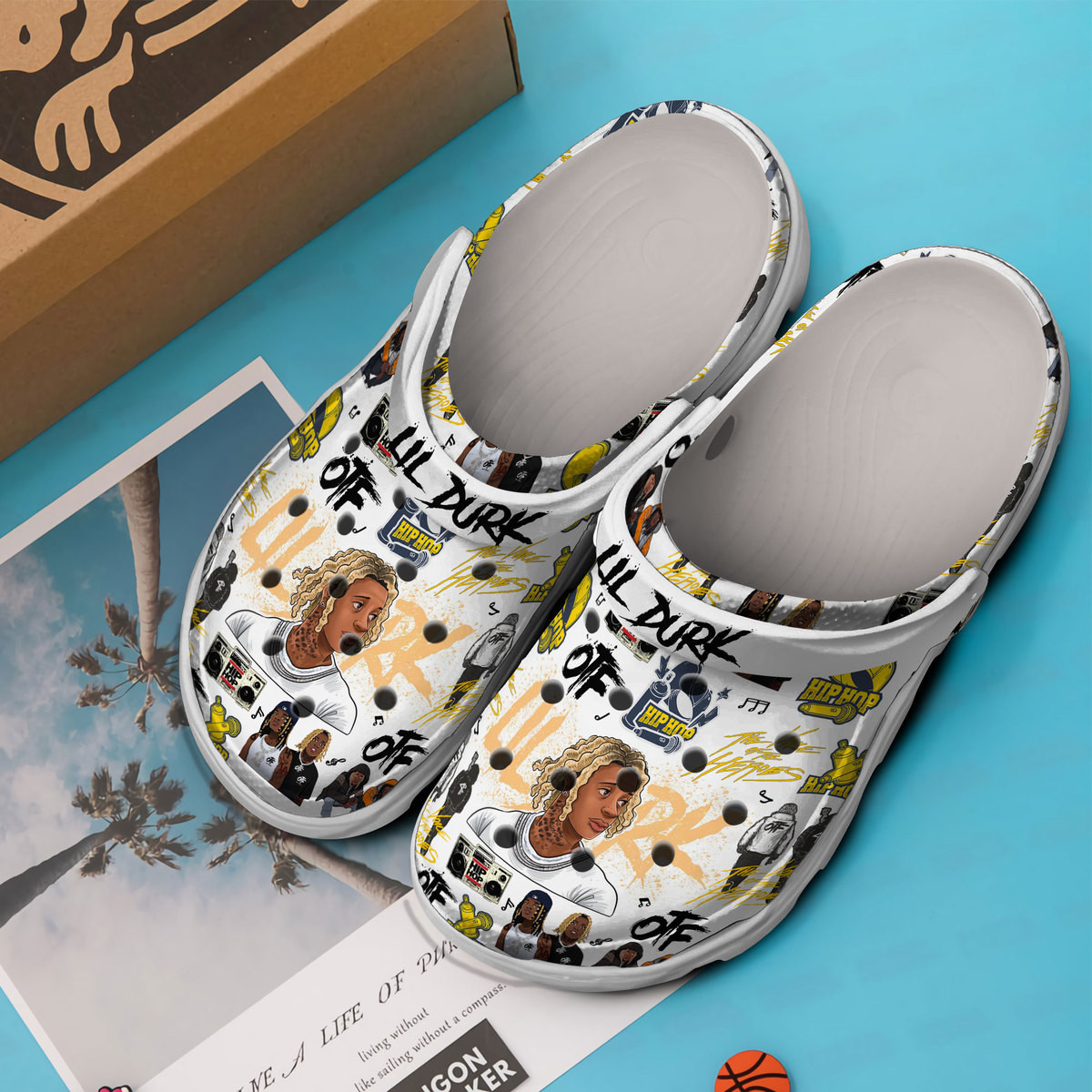 Merchidea Lil Durk Music Crocs Crocband Clogs Shoes Comfortable For Men Women and Kids