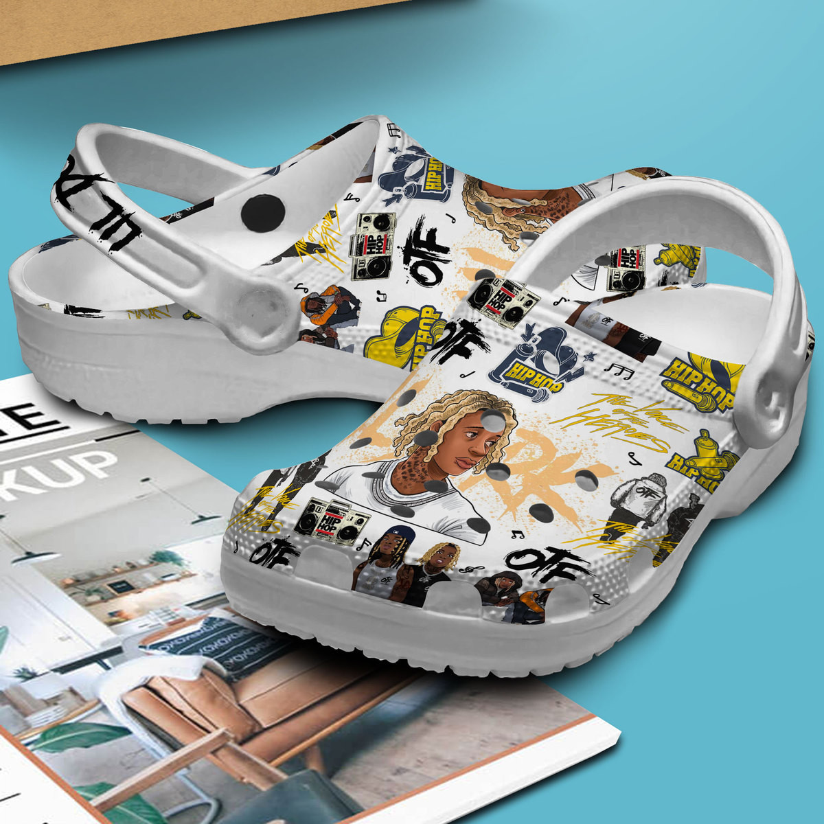 Merchidea Lil Durk Rapper Music Crocs Crocband Clogs Shoes Comfortable For Men Women and Kids