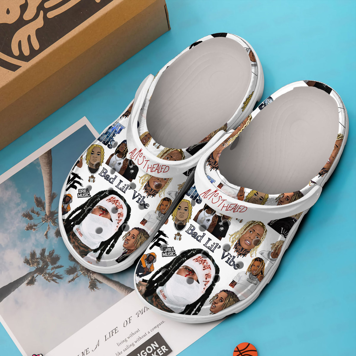 Merchidea Lil Durk Rapper Music Crocs Crocband Clogs Shoes For Men Women and Kids