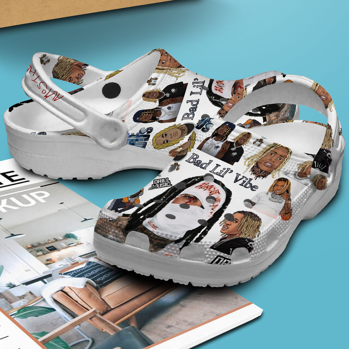 Merchidea Lil Durk Rapper Music Crocs Crocband Clogs Shoes For Men Women and Kids