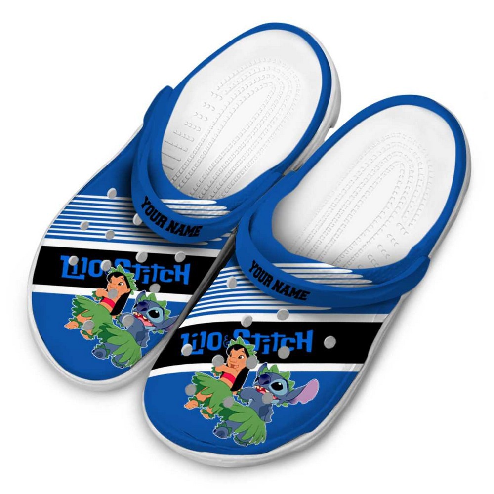 Merchidea Lilo And Stitch Cartoon Crocs Crocband Clogs Shoes Comfortable For Men Women and Kids