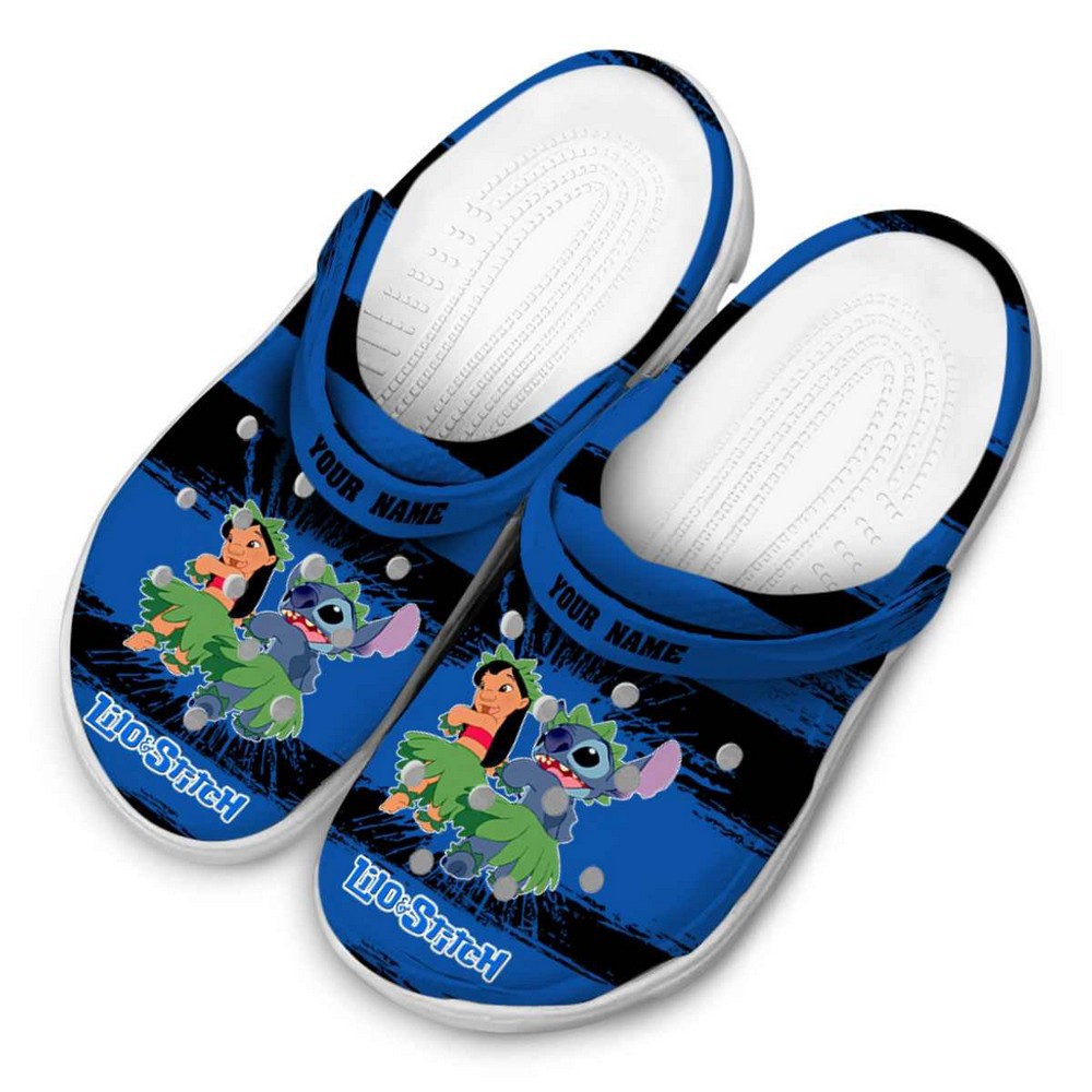 Merchidea Lilo And Stitch Cartoon Crocs Crocband Clogs Shoes Comfortable For Men Women and Kids