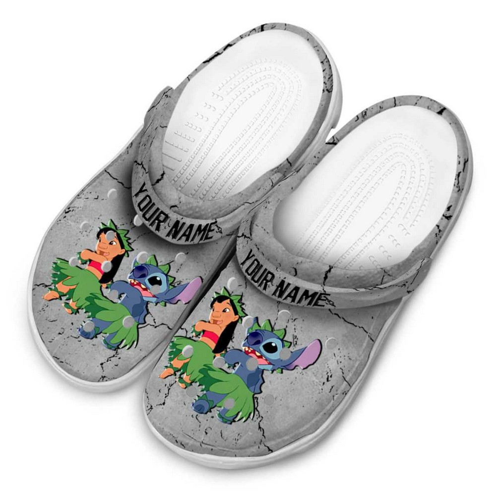 Merchidea Lilo And Stitch Cartoon Crocs Crocband Clogs Shoes Comfortable For Men Women and Kids