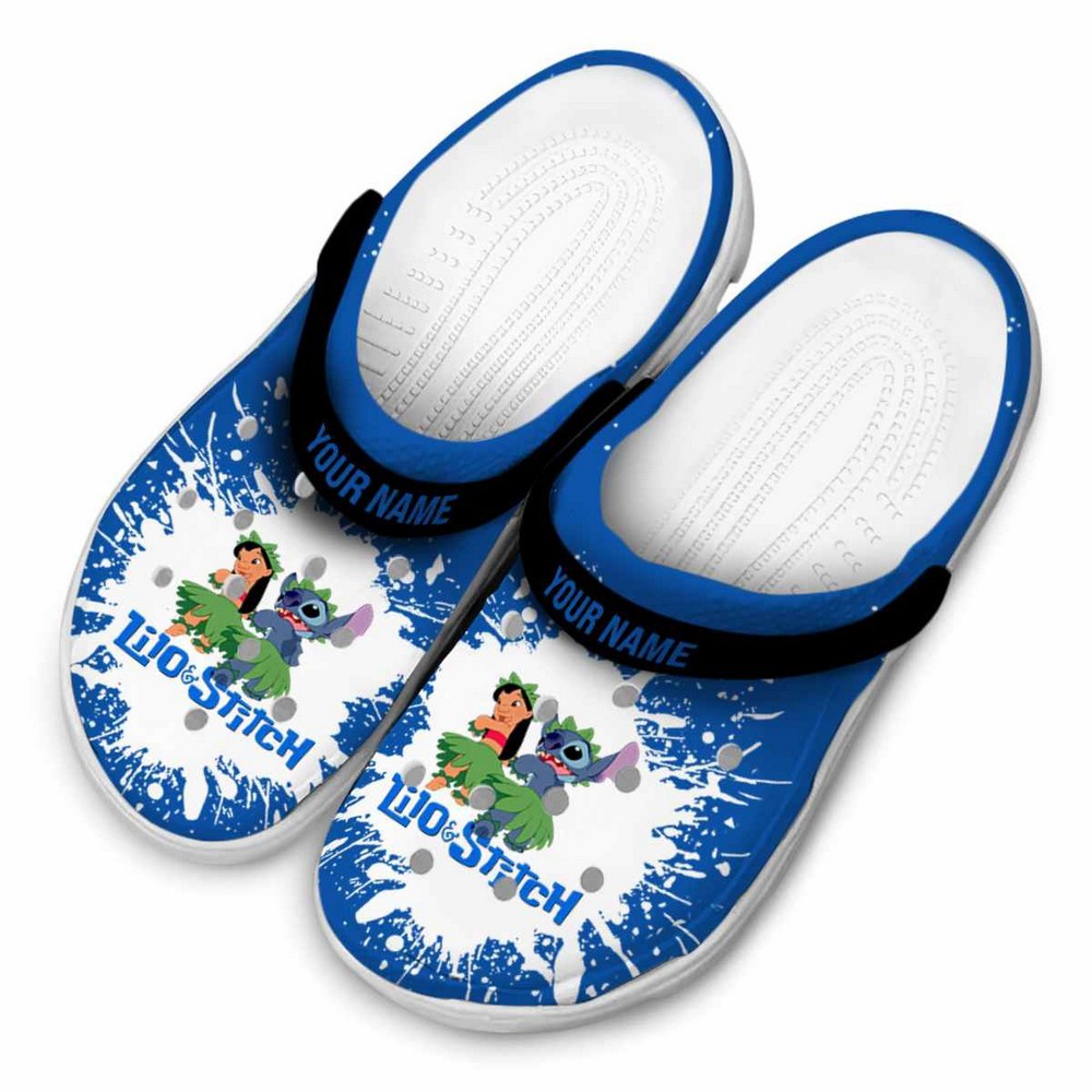 Merchidea Lilo And Stitch Cartoon Crocs Crocband Clogs Shoes Comfortable For Men Women and Kids