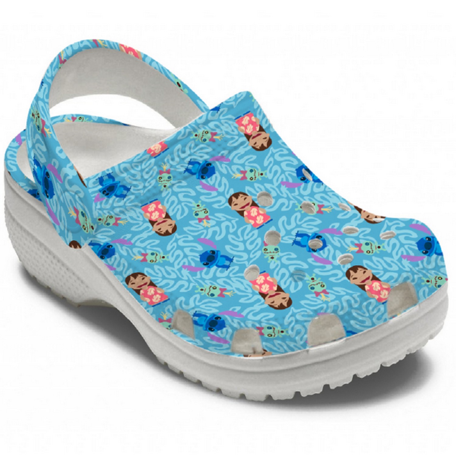 Merchidea Lilo And Stitch Cartoon Crocs Crocband Clogs Shoes Comfortable For Men Women and Kids