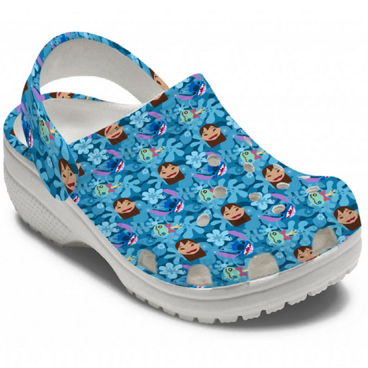 Merchidea Lilo And Stitch Cartoon Crocs Crocband Clogs Shoes Comfortable For Men Women and Kids