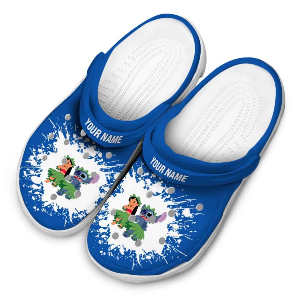 Merchidea Lilo And Stitch Cartoon Crocs Crocband Clogs Shoes Comfortable For Men Women and Kids