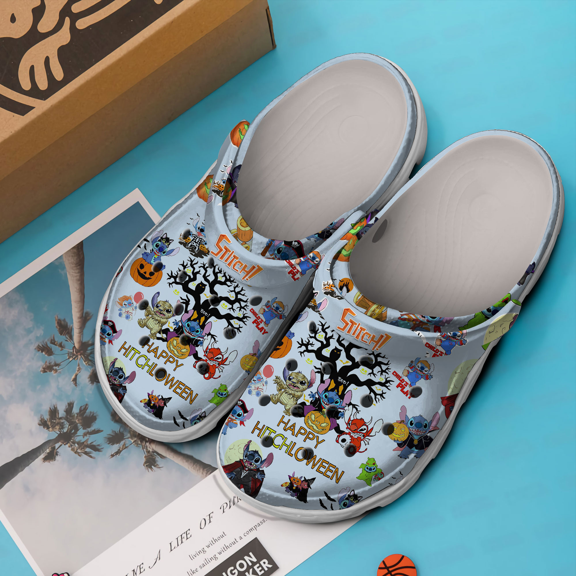 Merchidea Lilo and Stitch Cartoon Crocs Crocband Clogs Shoes Comfortable For Men Women and Kids