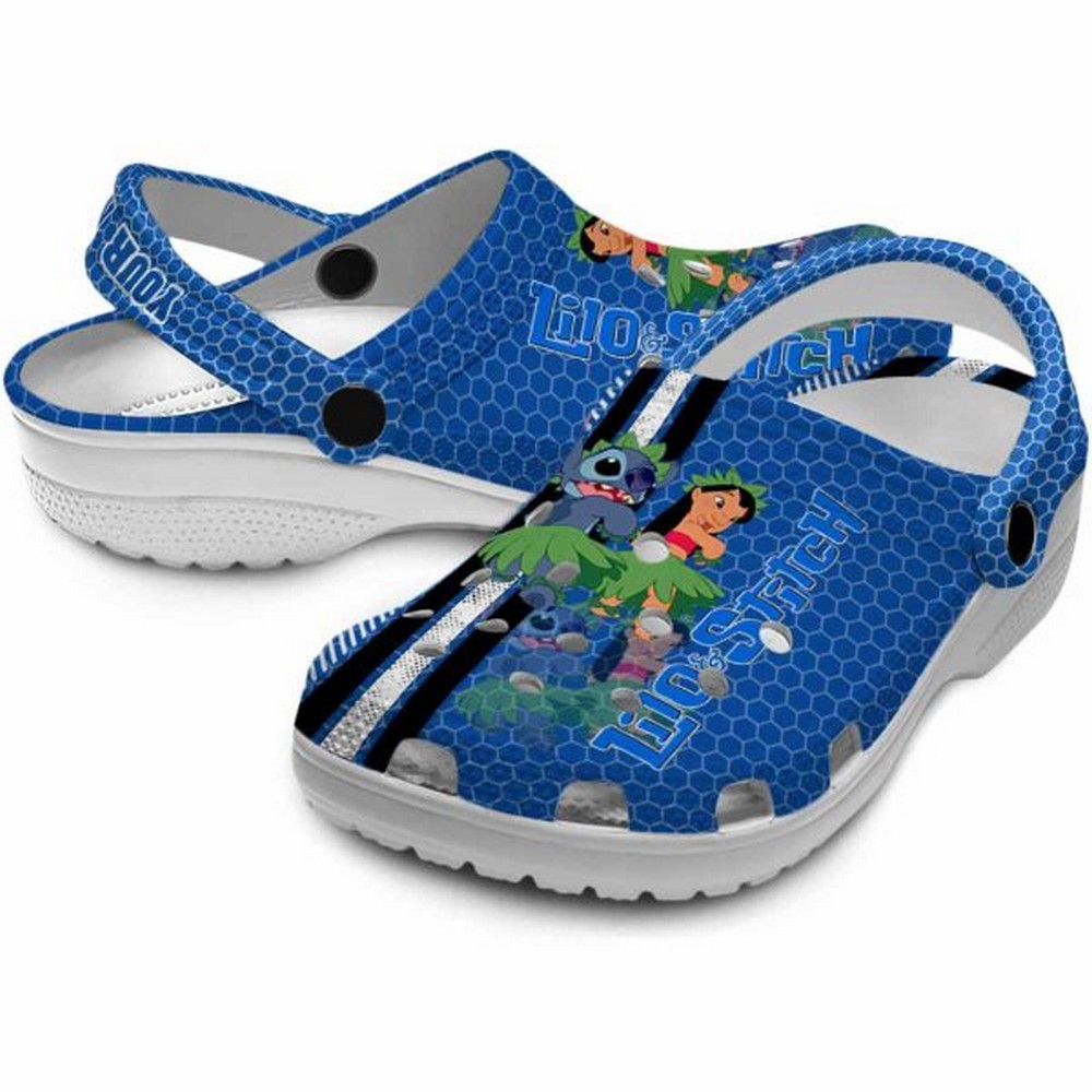 Merchidea Lilo And Stitch Cartoon Crocs Crocband Clogs Shoes Comfortable For Men Women and Kids
