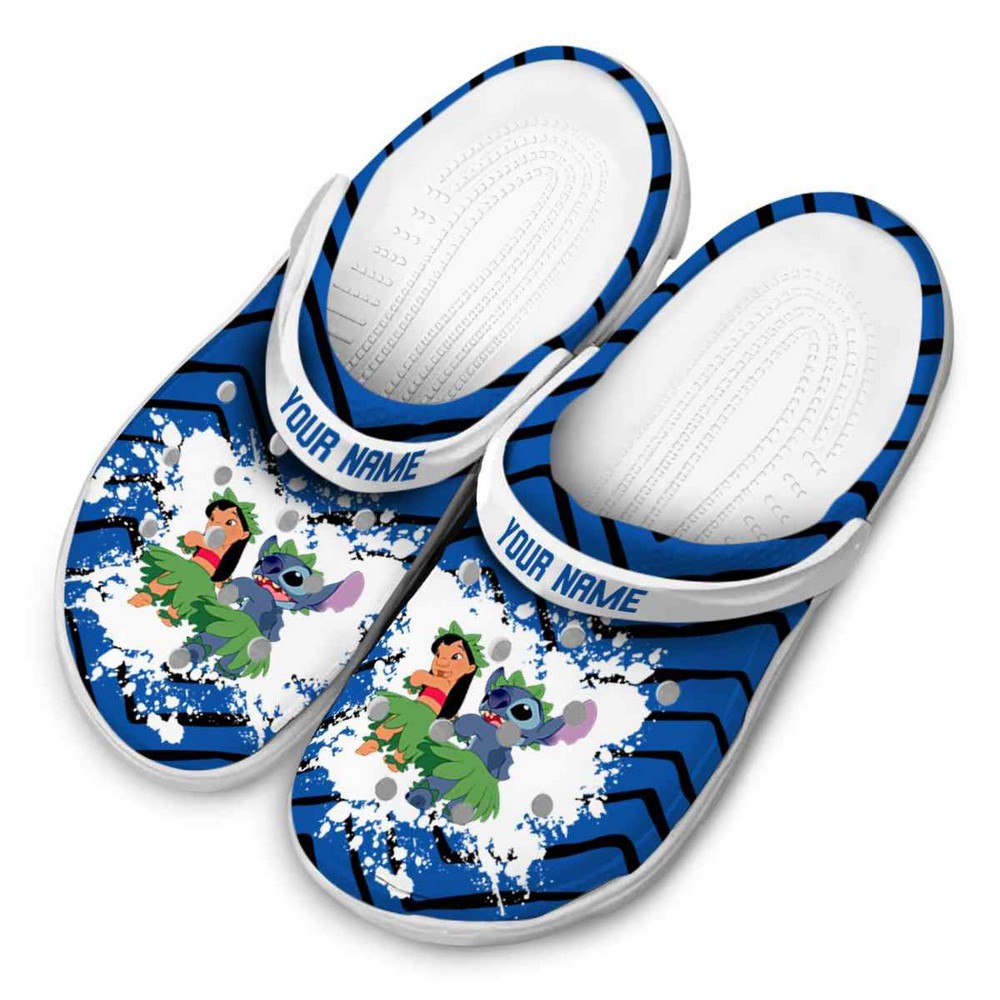 Merchidea Lilo And Stitch Cartoon Crocs Crocband Clogs Shoes Comfortable For Men Women and Kids