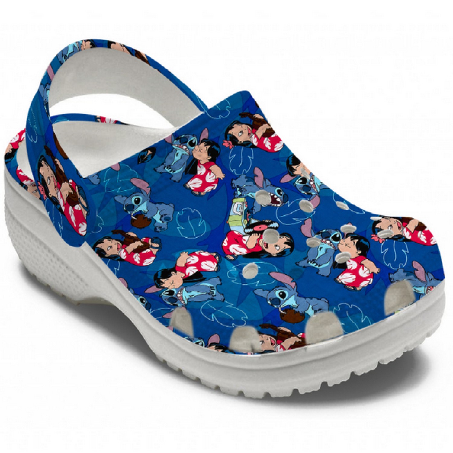 Merchidea Lilo And Stitch Cartoon Crocs Crocband Clogs Shoes Comfortable For Men Women and Kids