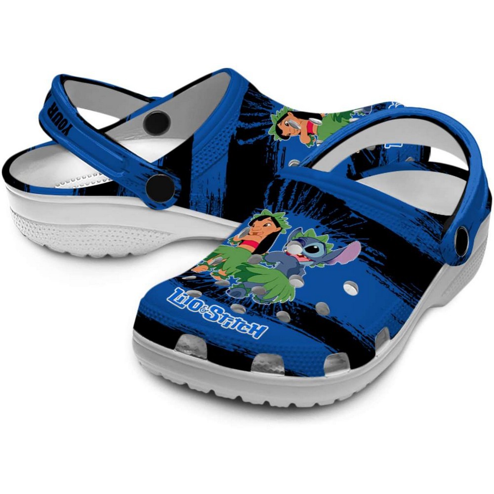 Merchidea Lilo And Stitch Cartoon Crocs Crocband Clogs Shoes Comfortable For Men Women and Kids