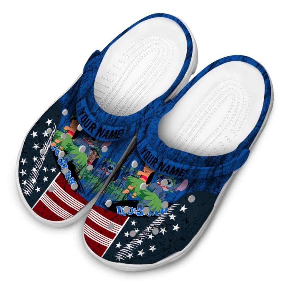 Merchidea Lilo And Stitch Cartoon Crocs Crocband Clogs Shoes Comfortable For Men Women and Kids