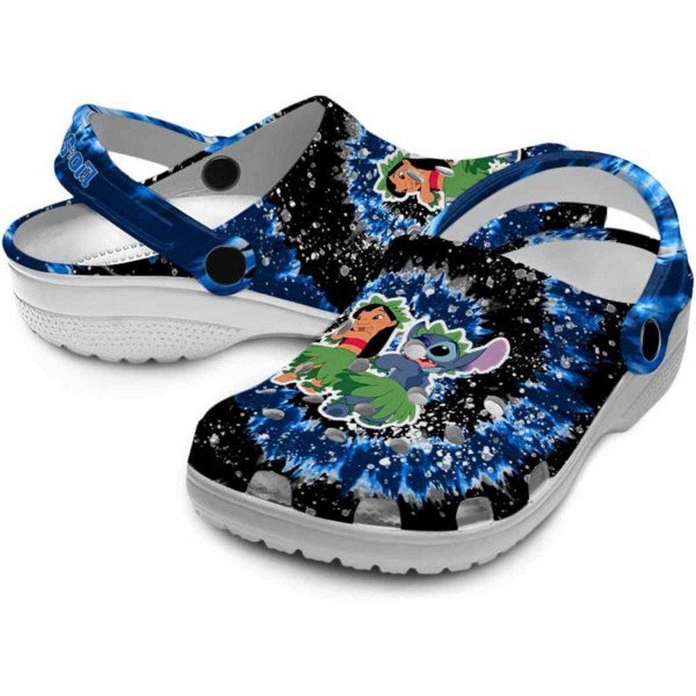 Merchidea Lilo And Stitch Cartoon Crocs Crocband Clogs Shoes Comfortable For Men Women and Kids