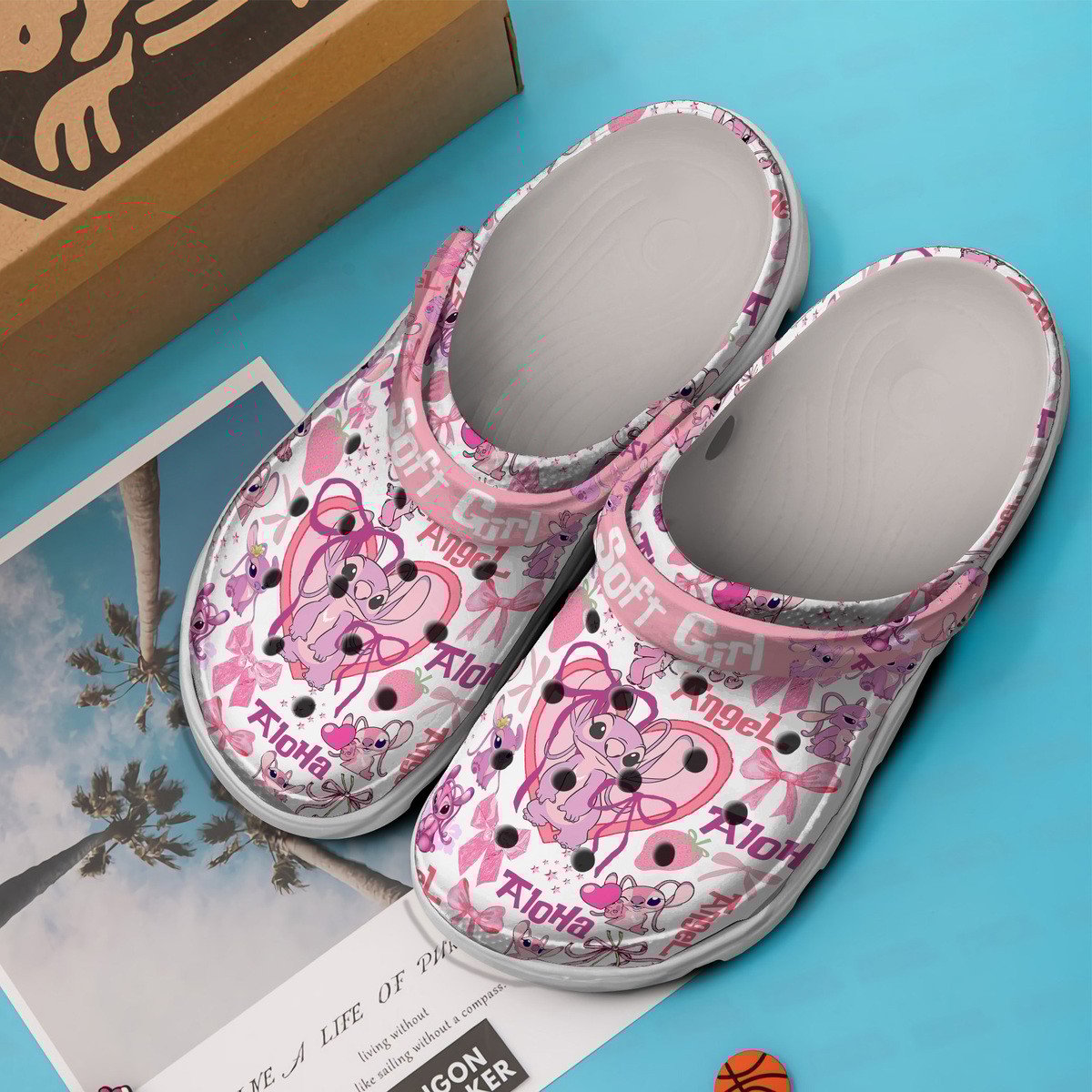 Merchidea Lilo And Stitch Disney Cartoon Crocs Crocband Clogs Shoes Comfortable For Men Women and Kids