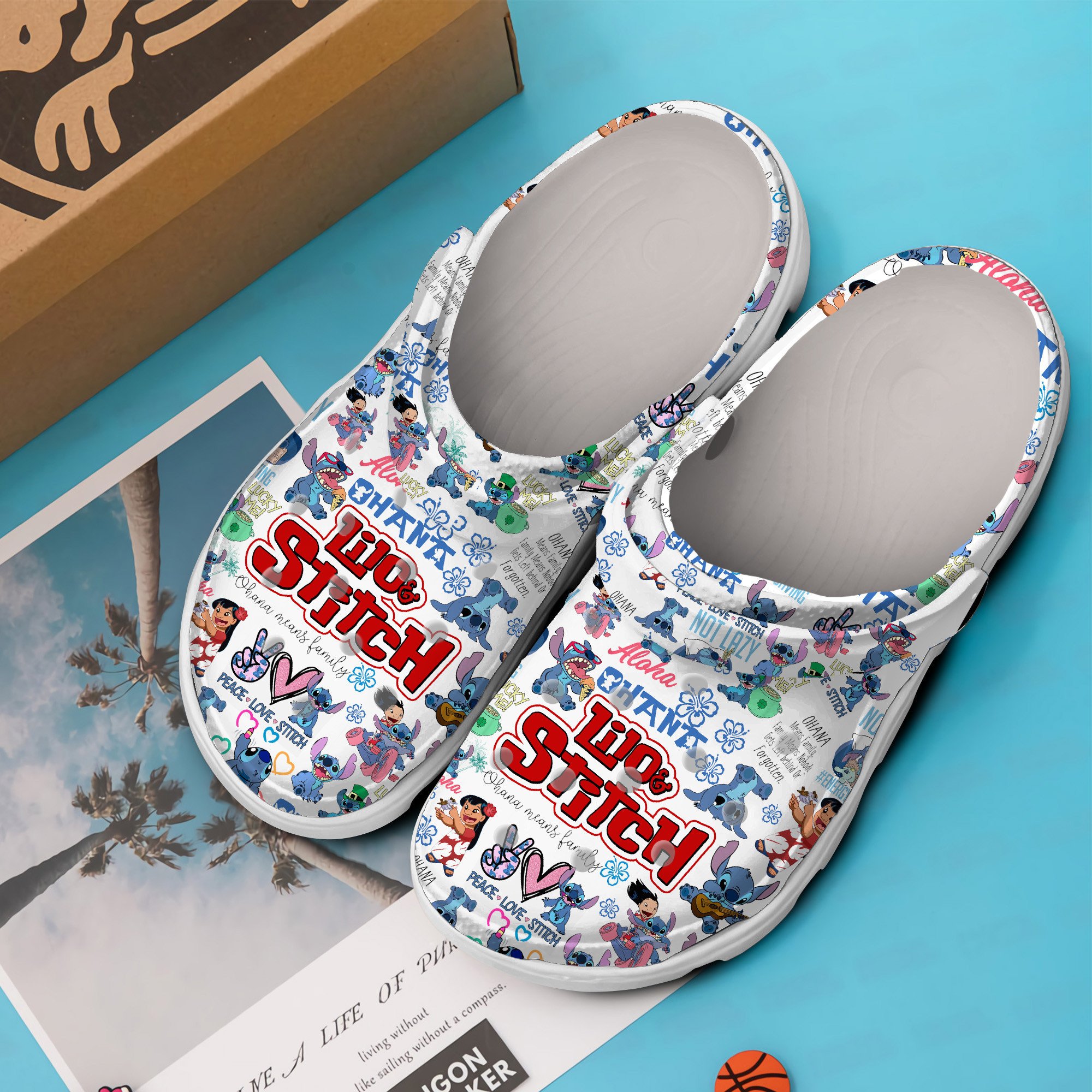 Merchidea Lilo And Stitch Disney Cartoon Crocs Crocband Clogs Shoes Comfortable For Men Women and Kids