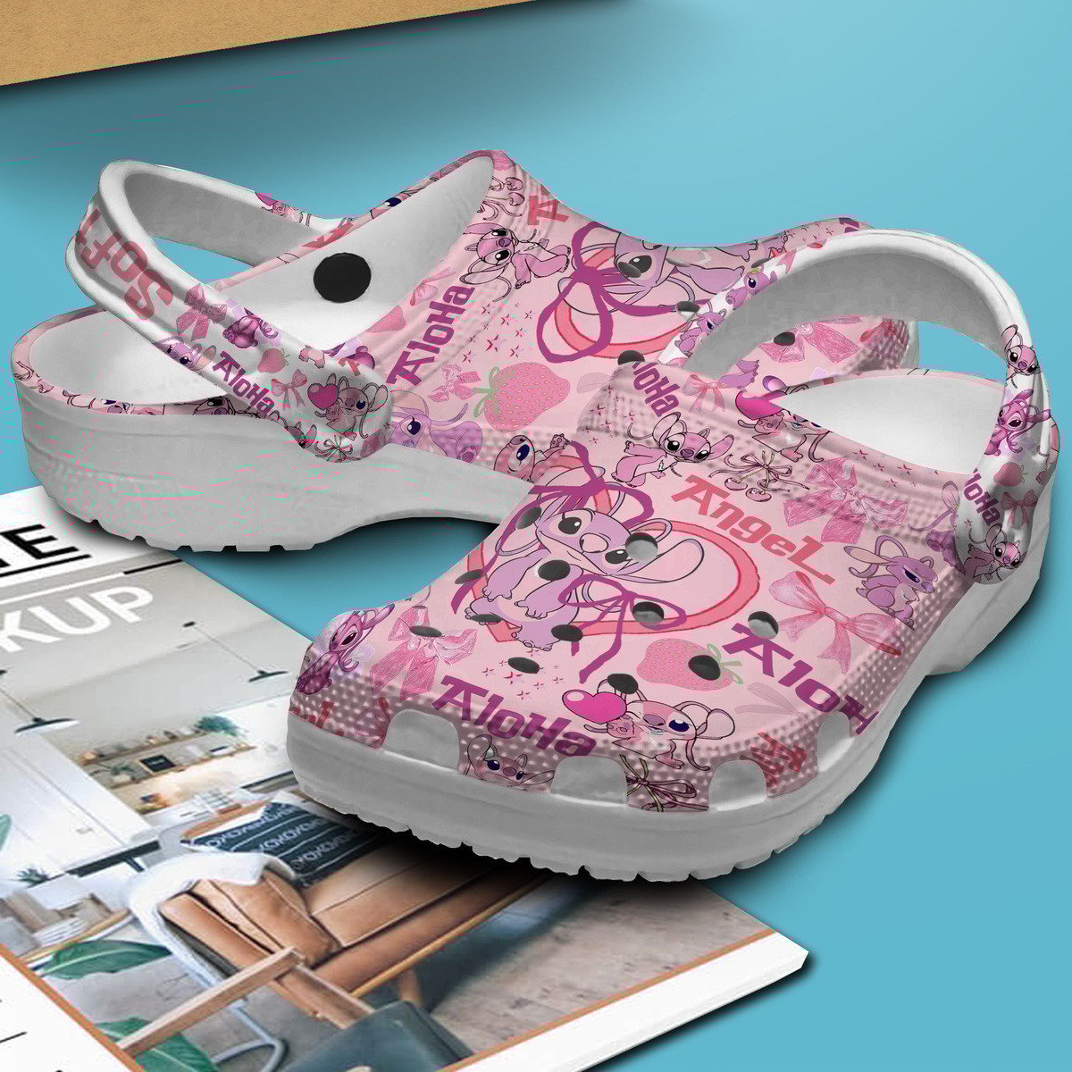 Merchidea Lilo And Stitch Disney Cartoon Crocs Crocband Clogs Shoes Comfortable For Men Women and Kids