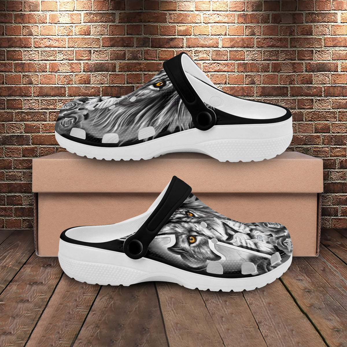 Merchidea Lion Jesus Cross Crocs Crocband Clogs Shoes Comfortable For Men Women and Kids Jesus Cross God Faith Believer Inspiring Christian Gifts For Christmas