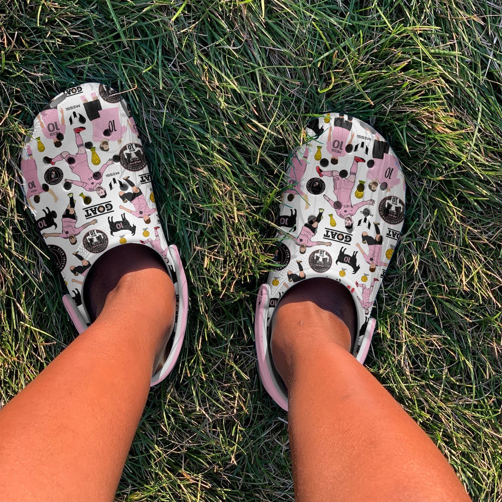 Merchidea Lionel Messi Football Soccer Sport Crocs Crocband Clogs Shoes Comfortable For Men Women and Kids