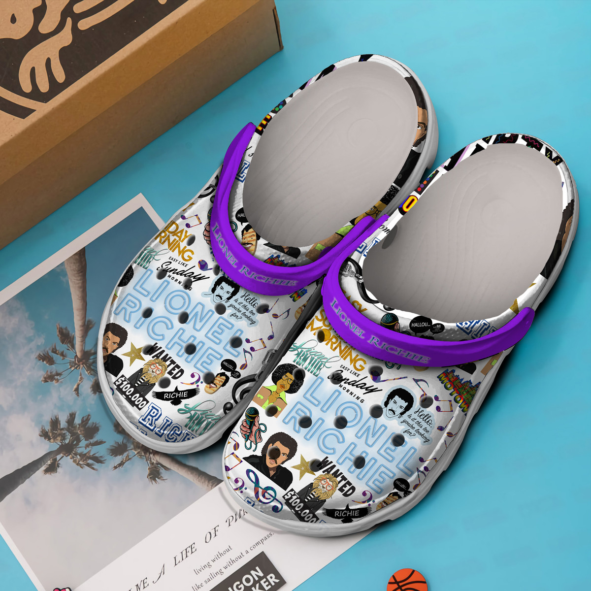 Merchidea Lionel Richie Music Premium Crocs Crocband Clogs Shoes Comfortable For Men Women and Kids