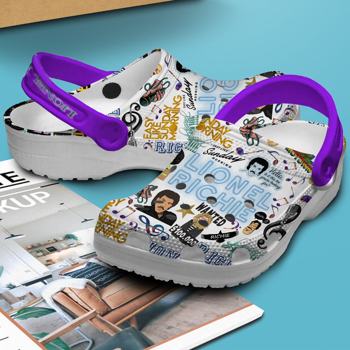 Merchidea Lionel Richie Music Premium Crocs Crocband Clogs Shoes Comfortable For Men Women and Kids