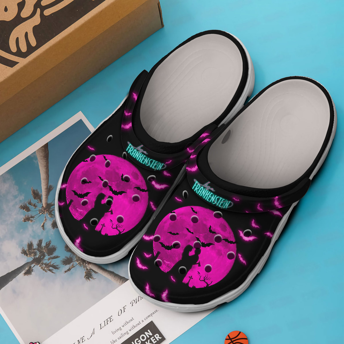 Merchidea Lisa Frankenstein Movie Crocs Crocband Clogs Shoes Comfortable For Men Women and Kids