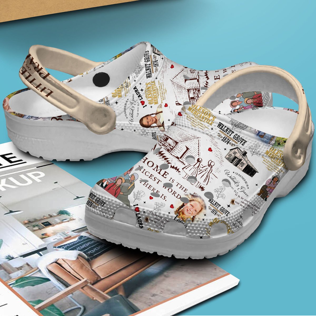 Merchidea Little House on the Prairie TV Series Crocs Crocband Clogs Shoes Comfortable For Men Women and Kids