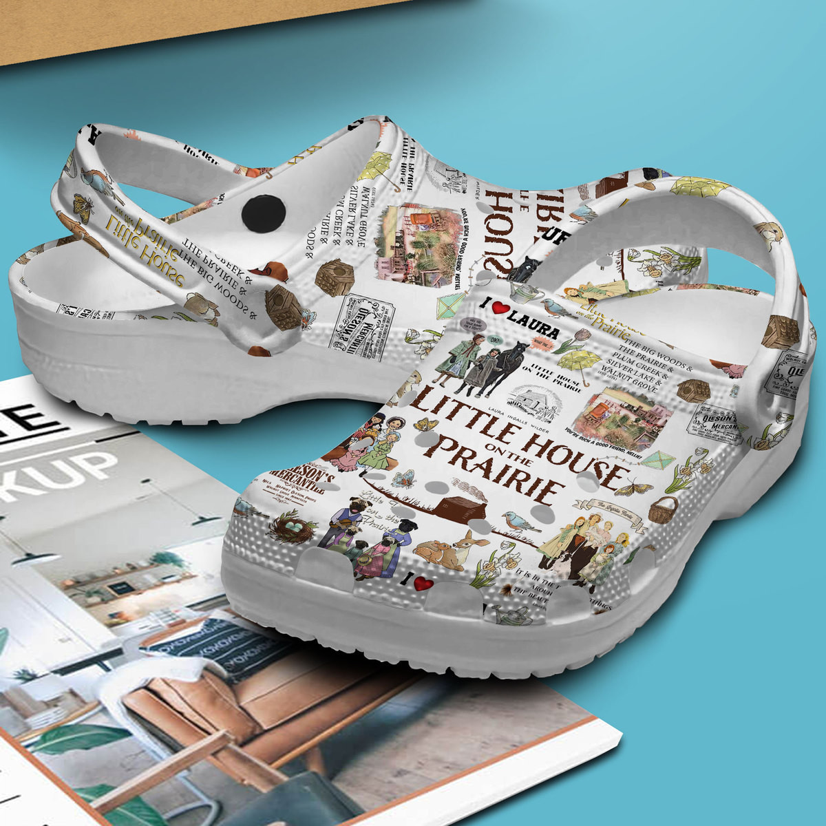 Merchidea Little House On The Prairie TV Series Crocs Crocband Clogs Shoes Comfortable For Men Women and Kids