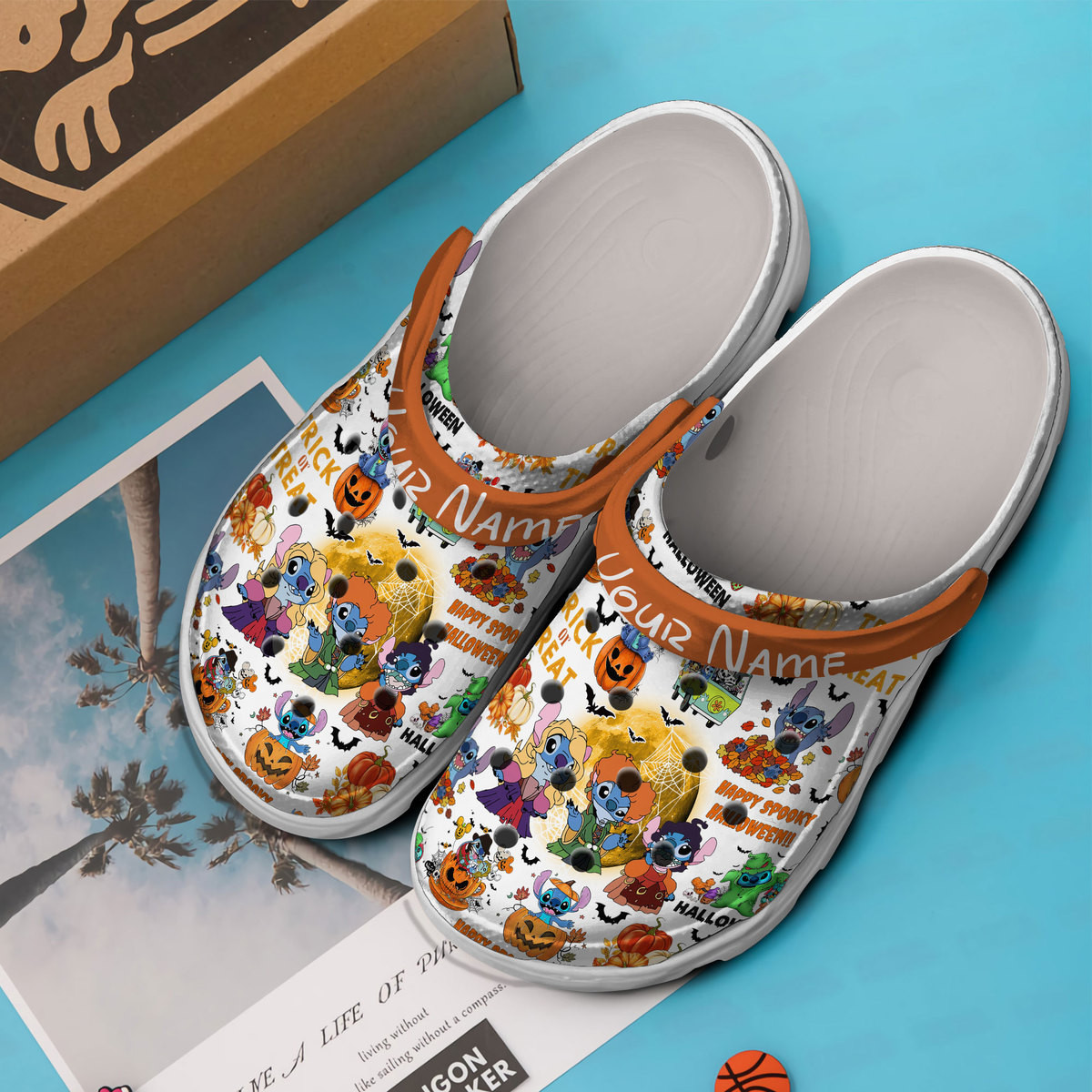 Merchidea Loli and Stitch Movie Crocs Crocband Clogs Shoes Comfortable For Men Women and Kids