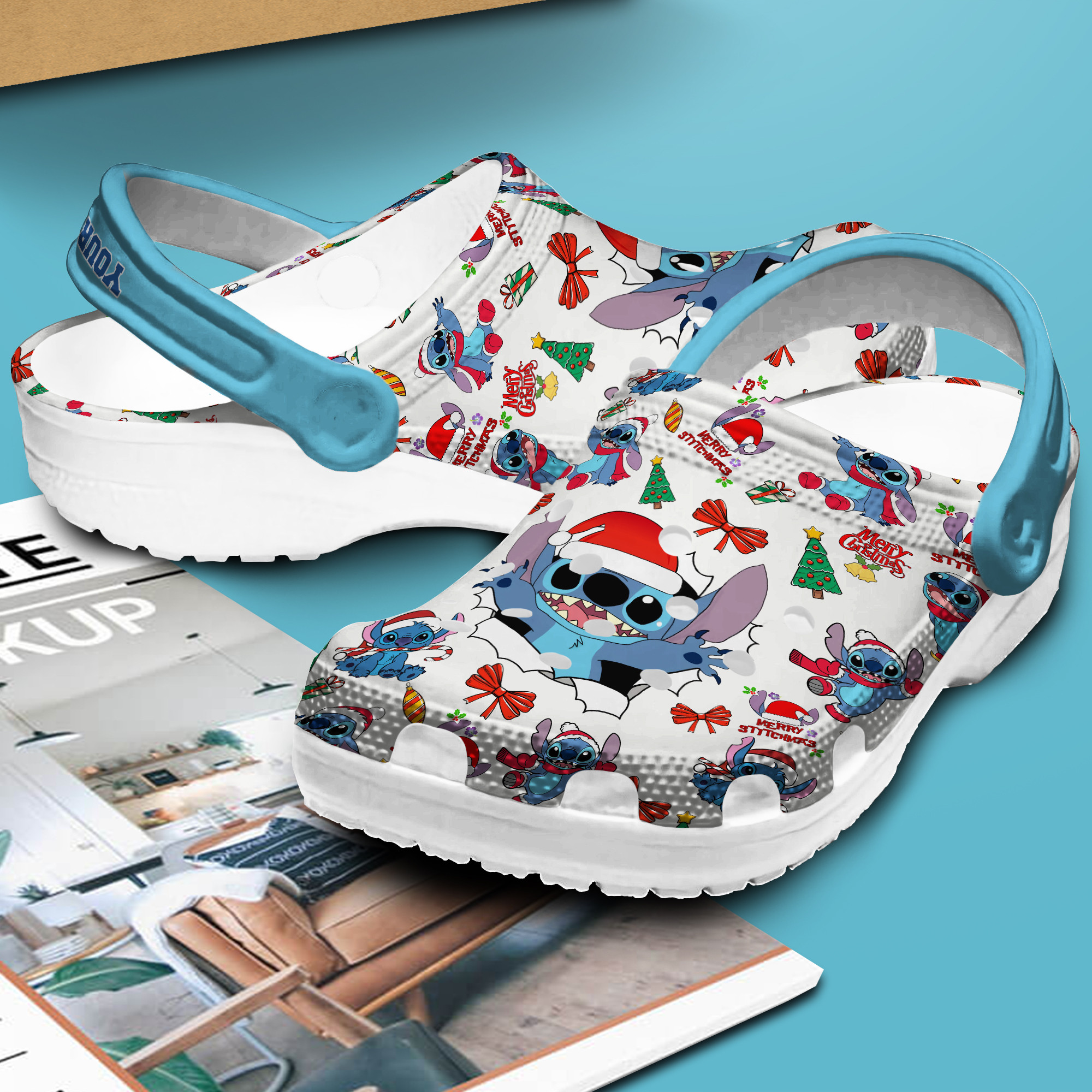 Merchidea Loli and Stitch Movie Crocs Crocband Clogs Shoes Comfortable For Men Women and Kids