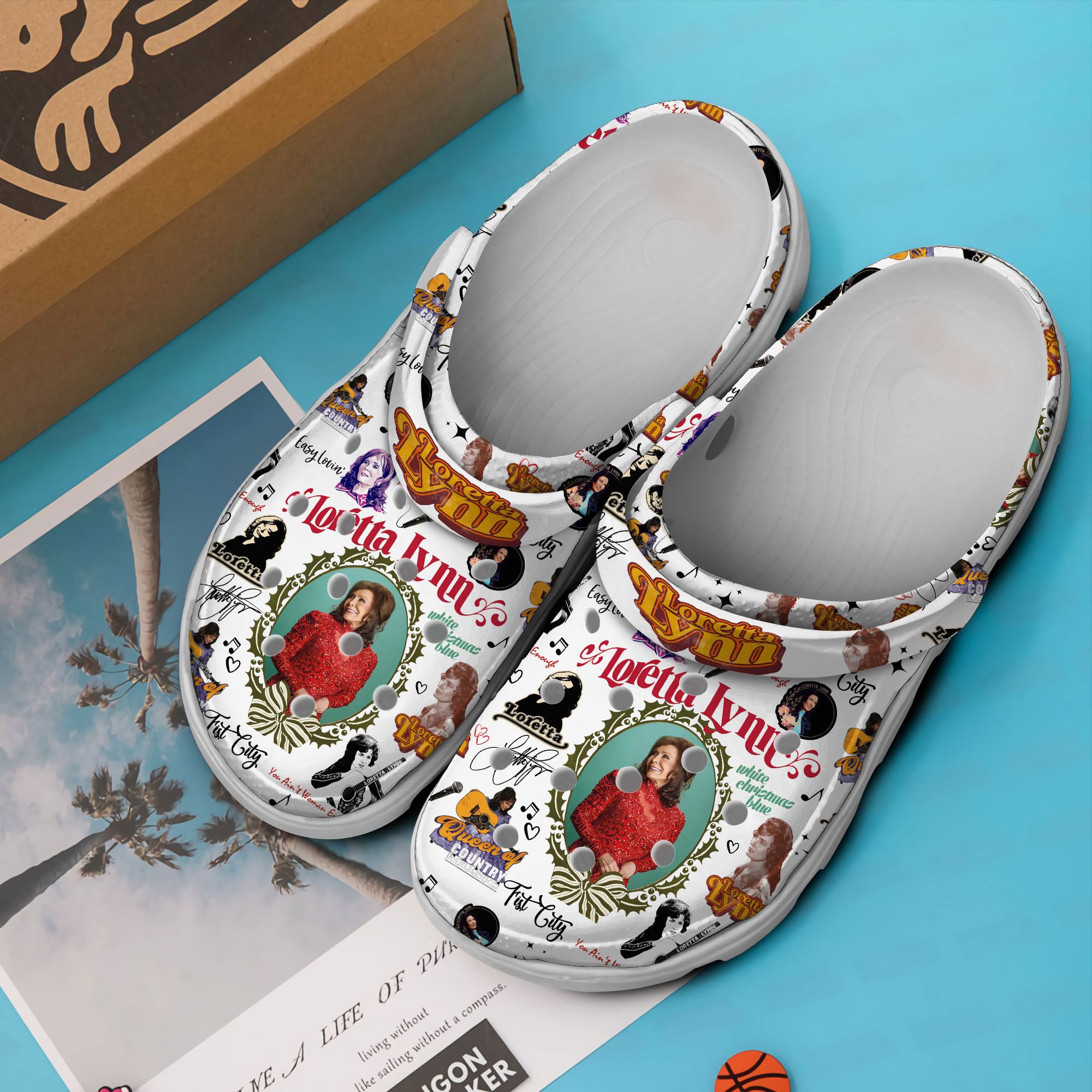 Merchidea Loretta Lynn Music Crocs Crocband Clogs Shoes Comfortable For Men Women and Kids