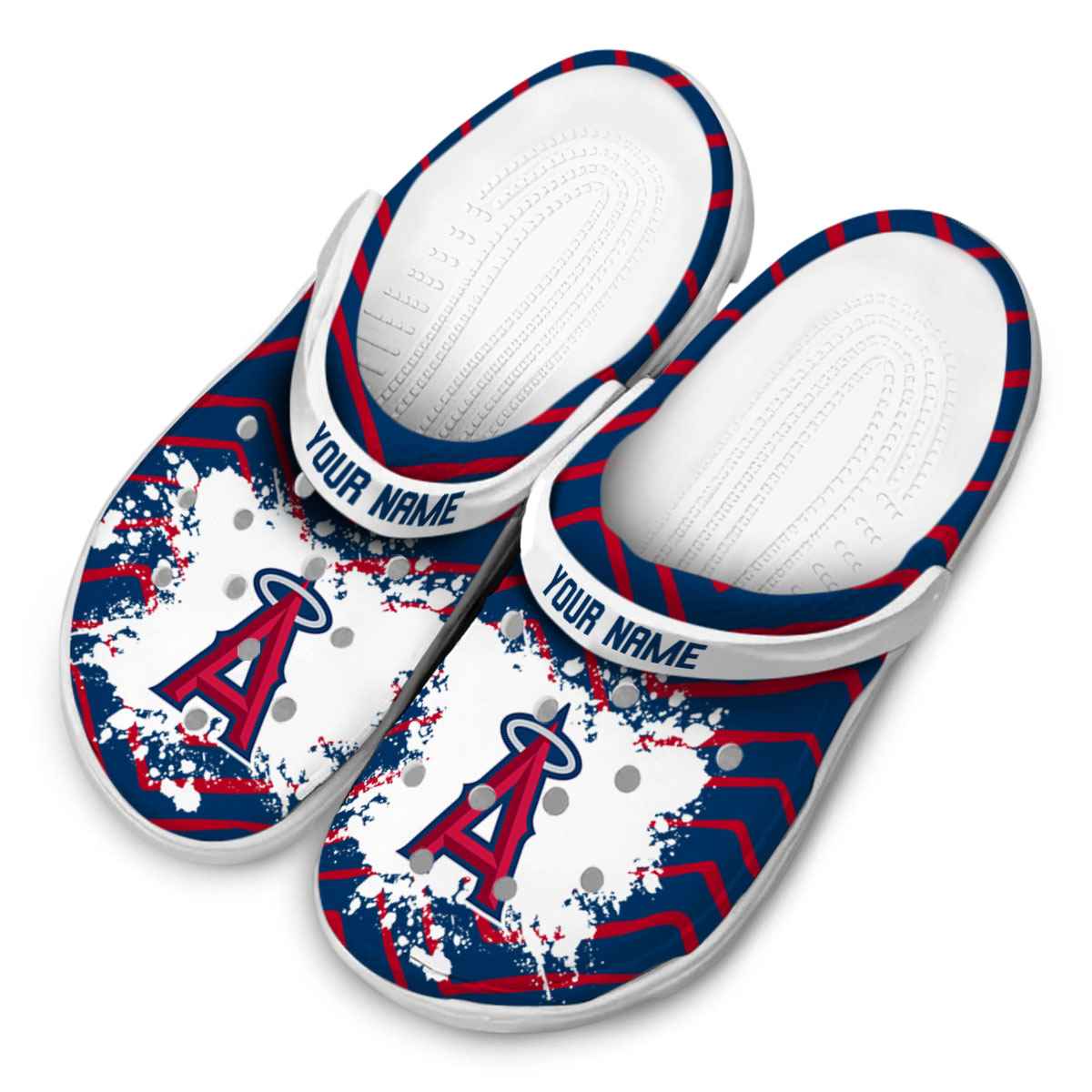 Merchidea Los Angeles Angels MLB Sport Crocs Crocband Clogs Shoes Comfortable For Men Women and Kids
