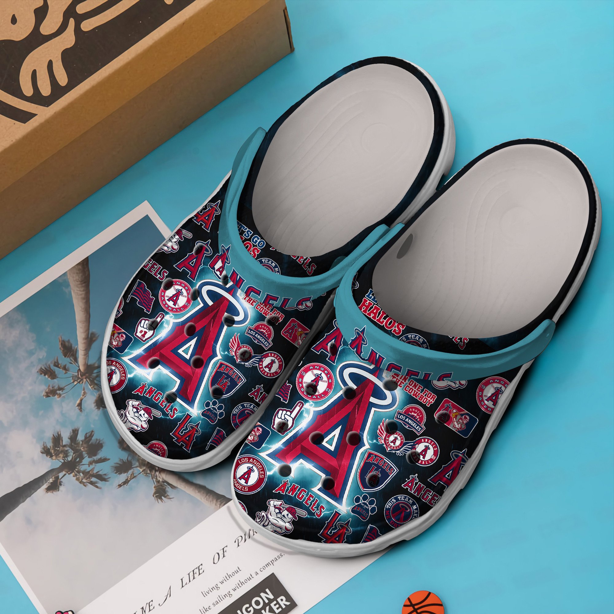 Merchidea Los Angeles Angels MLB Sport Crocs Crocband Clogs Shoes Comfortable For Men Women and Kids