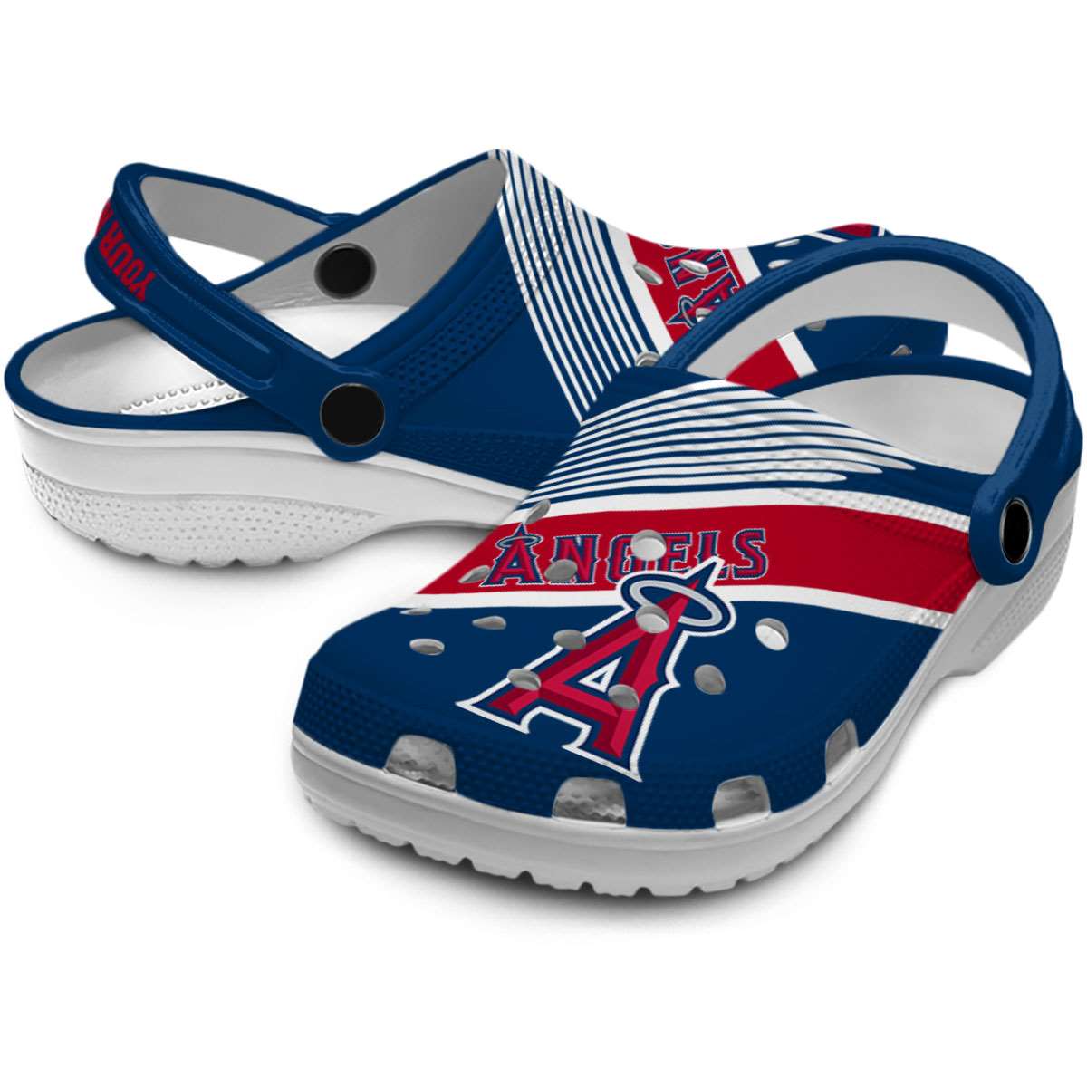 Merchidea Los Angeles Angels MLB Sport Crocs Crocband Clogs Shoes Comfortable For Men Women and Kids