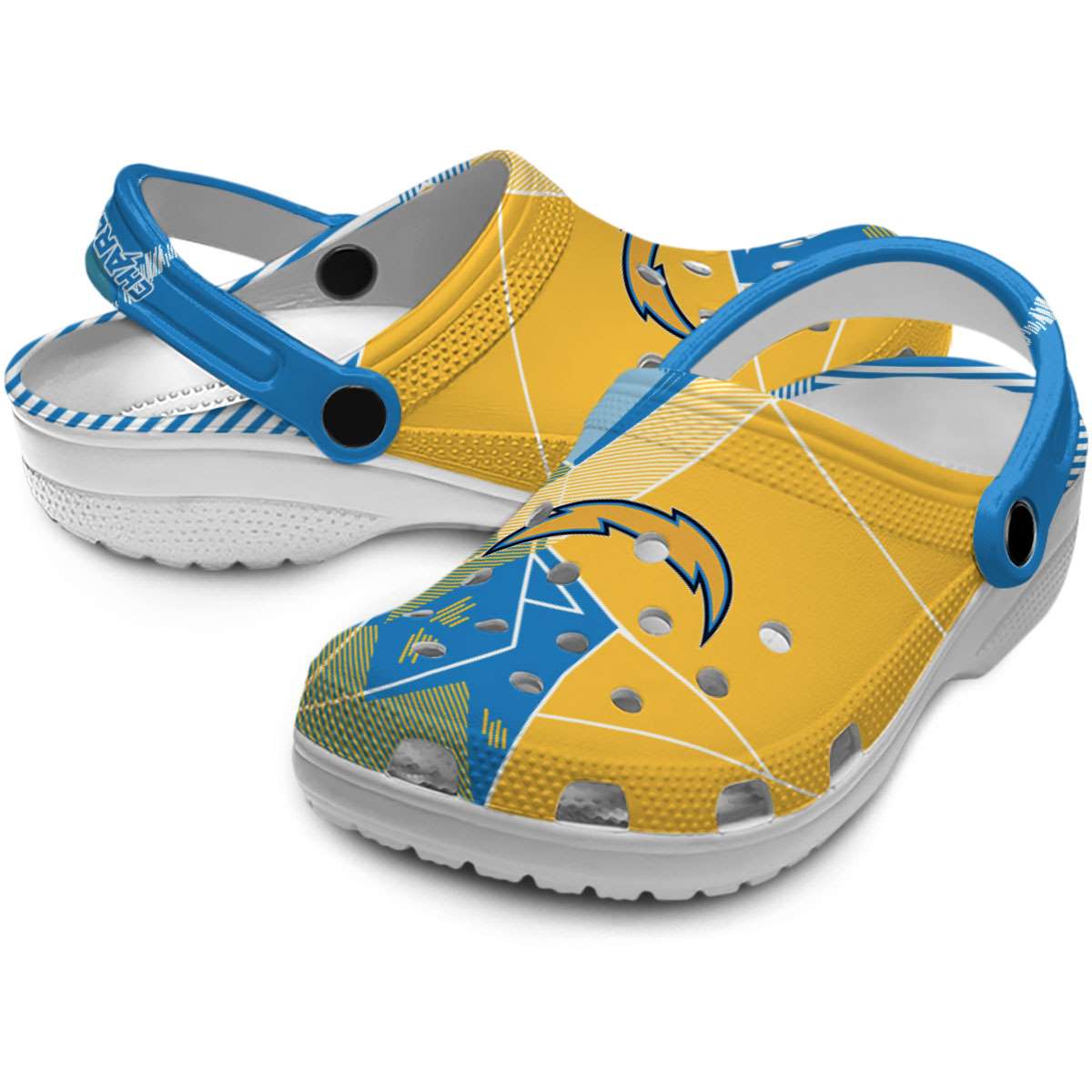 Merchidea Los Angeles Chargers NFL Sport Crocs Crocband Clogs Shoes Comfortable For Men Women and Kids