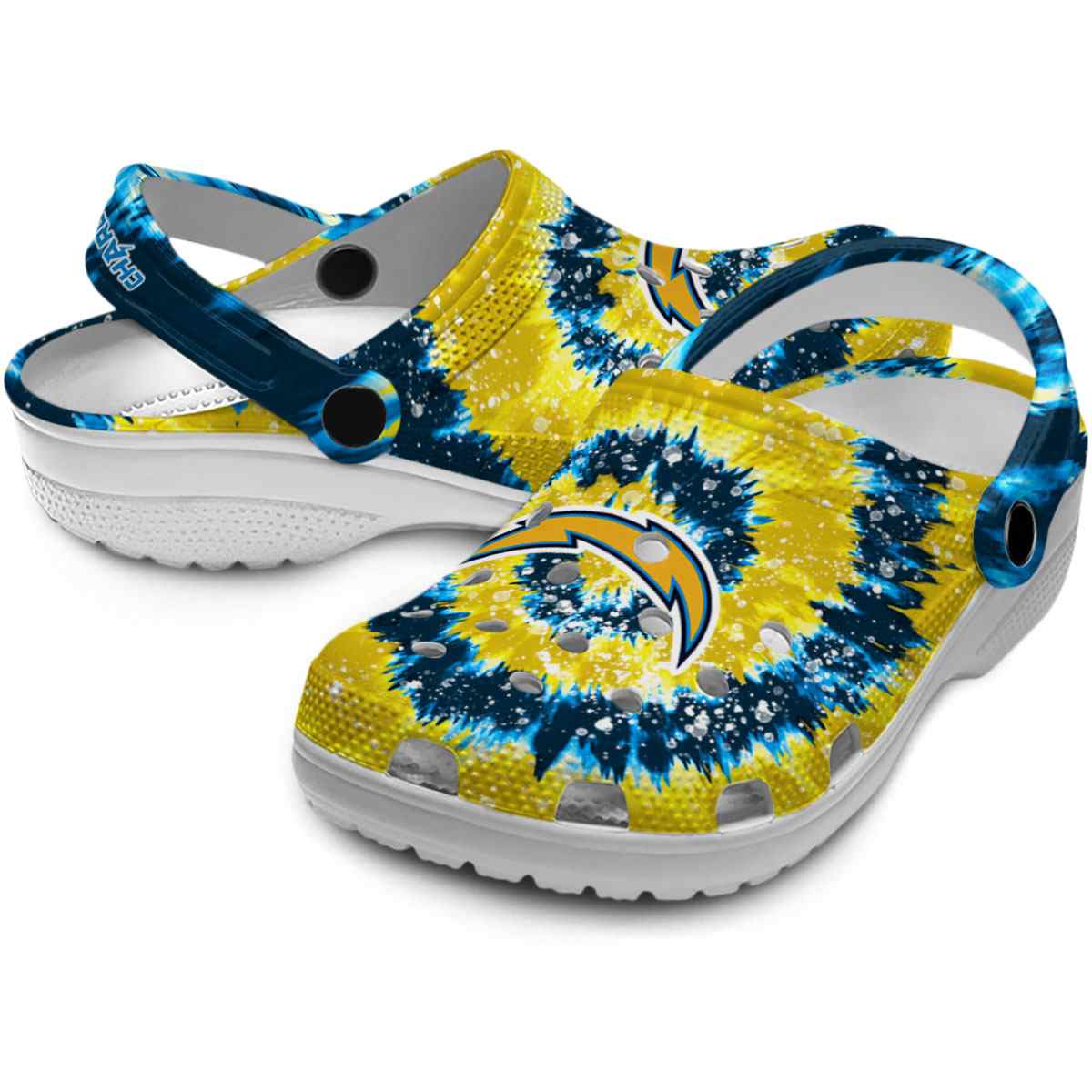 Merchidea Los Angeles Chargers NFL Sport Crocs Crocband Clogs Shoes Comfortable For Men Women and Kids