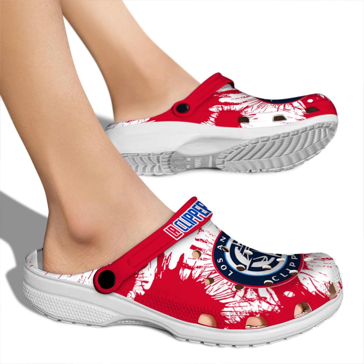 Merchidea Los Angeles Clippers NBA Sport Crocs Crocband Clogs Shoes Comfortable For Men Women and Kids