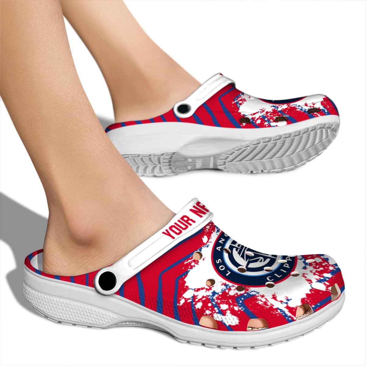 Merchidea Los Angeles Clippers NBA Sport Crocs Crocband Clogs Shoes Comfortable For Men Women and Kids