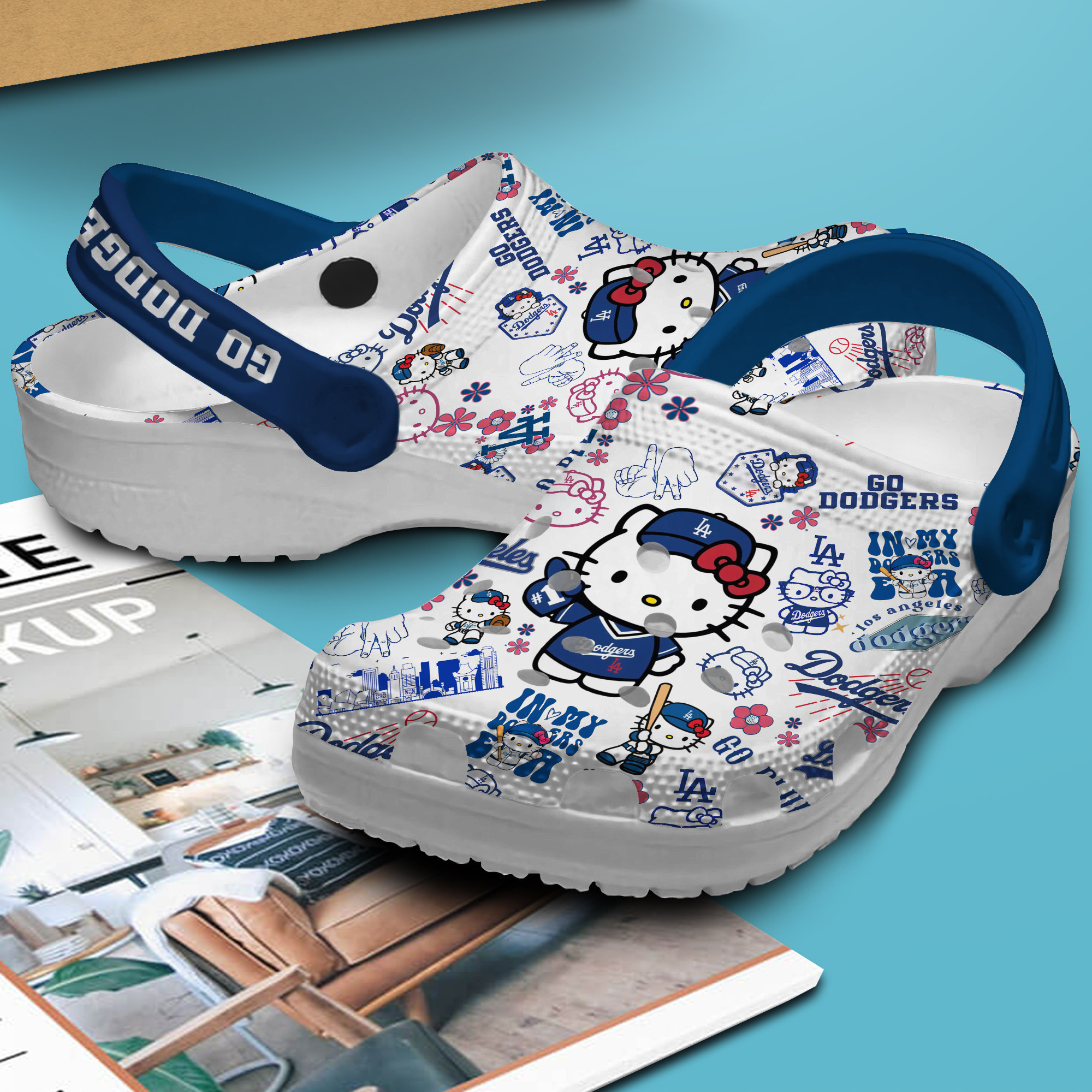 Merchidea Los Angeles Dodgers Baseball MLB SportCrocs Crocband Clogs Shoes Comfortable For Men Women and Kids