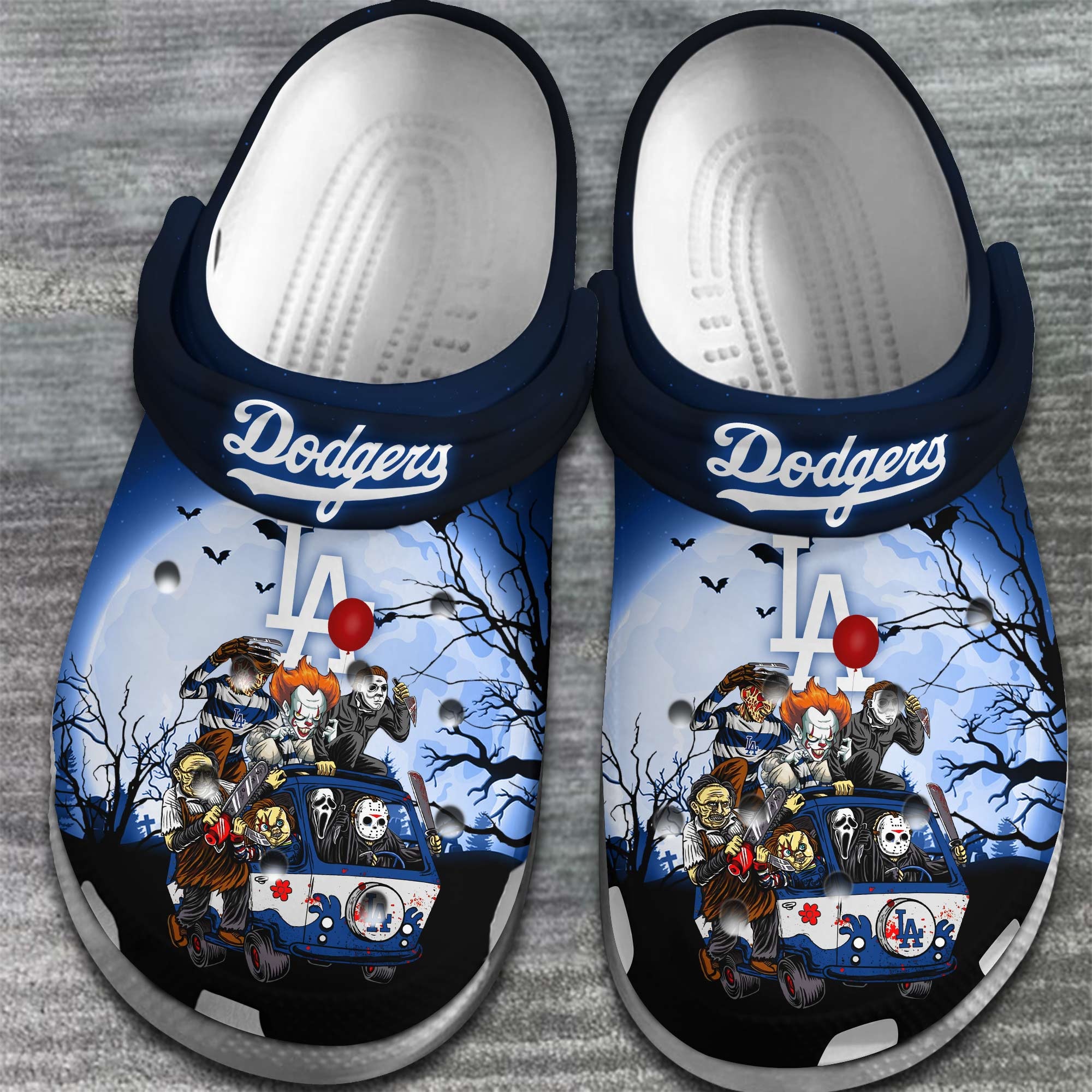 Merchidea Los Angeles Dodgers MLB Sport Crocs Crocband Clogs Shoes Comfortable For Men Women and Kids