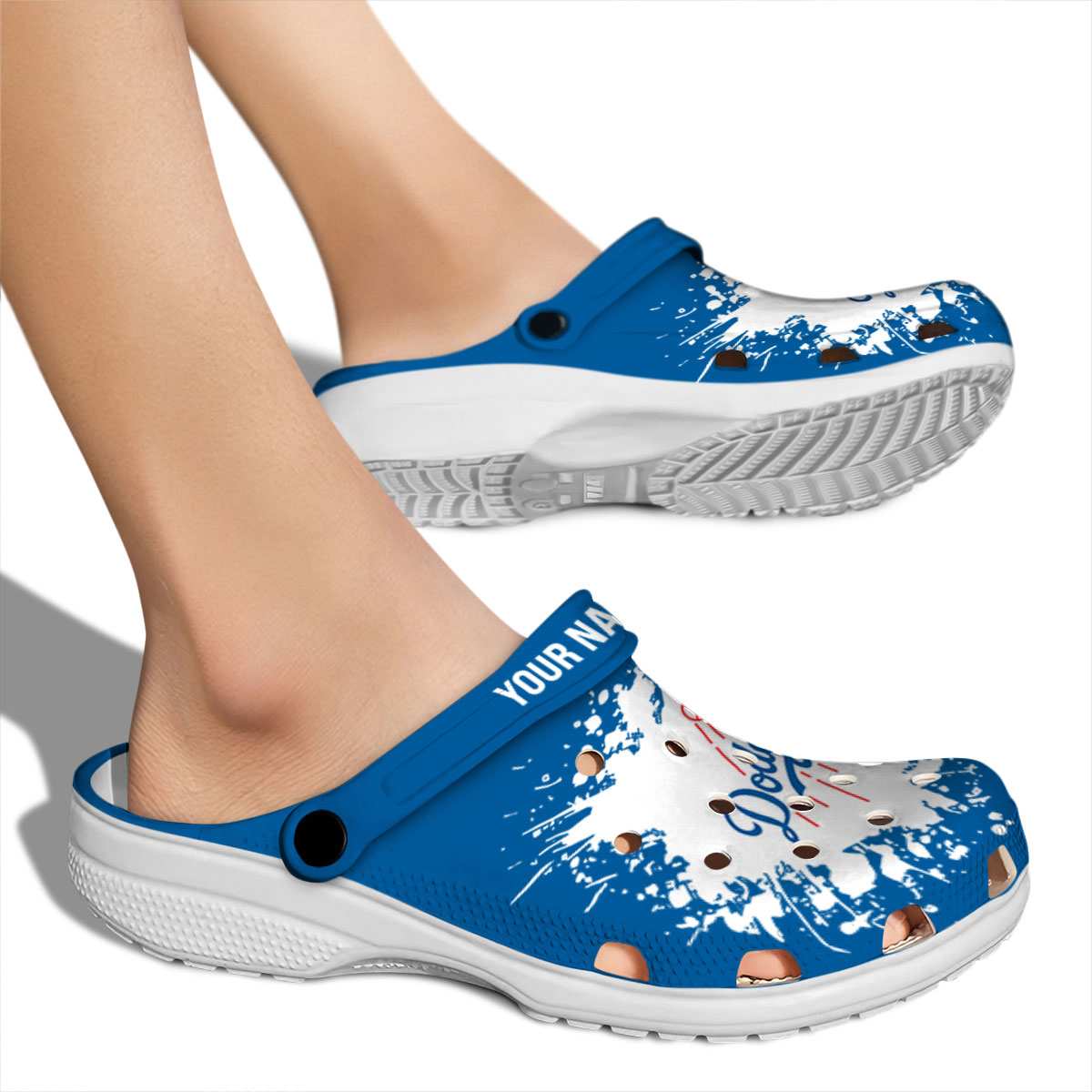 Merchidea Los Angeles Dodgers MLB Sport Crocs Crocband Clogs Shoes Comfortable For Men Women and Kids
