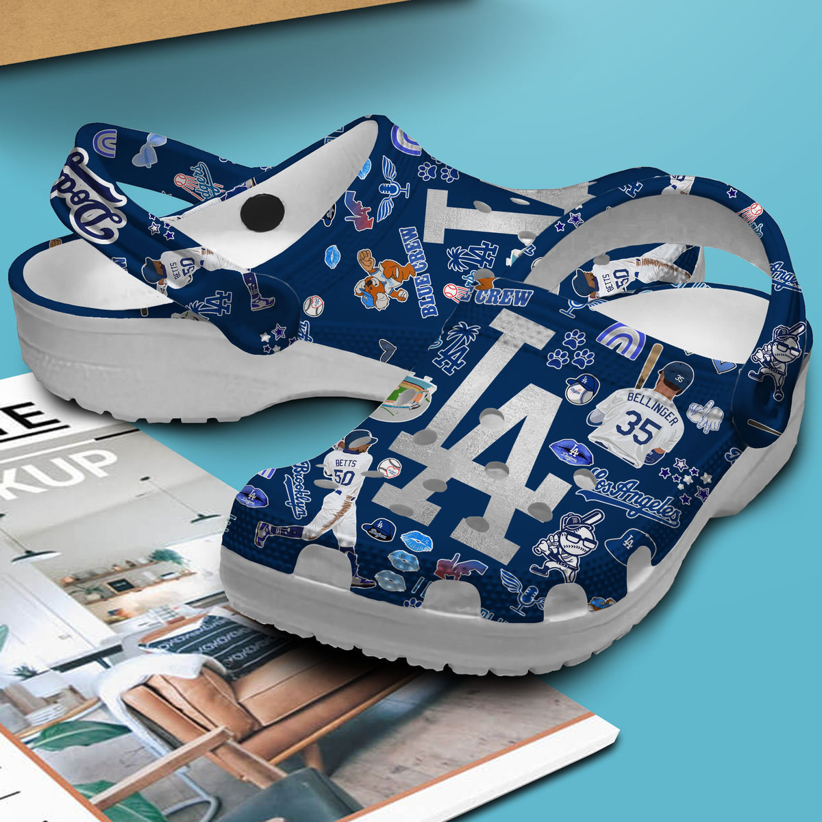 Merchidea Los Angeles Dodgers MLB Sport Crocs Crocband Clogs Shoes Comfortable For Men Women and Kids