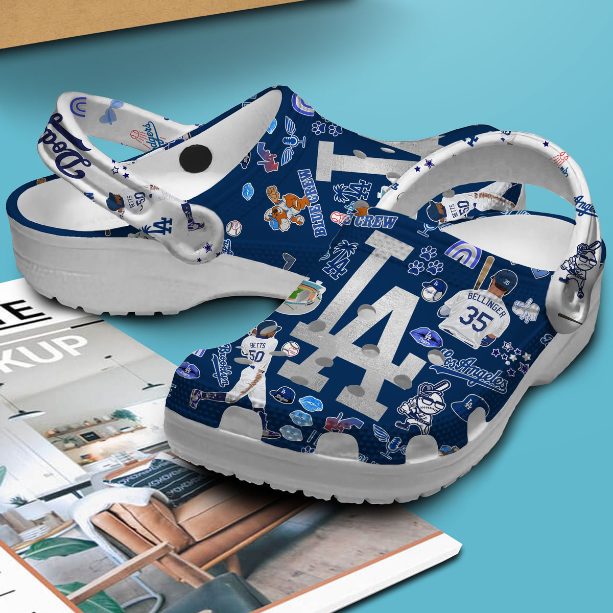 Merchidea Los Angeles Dodgers MLB Sport Crocs Crocband Clogs Shoes Comfortable For Men Women and Kids