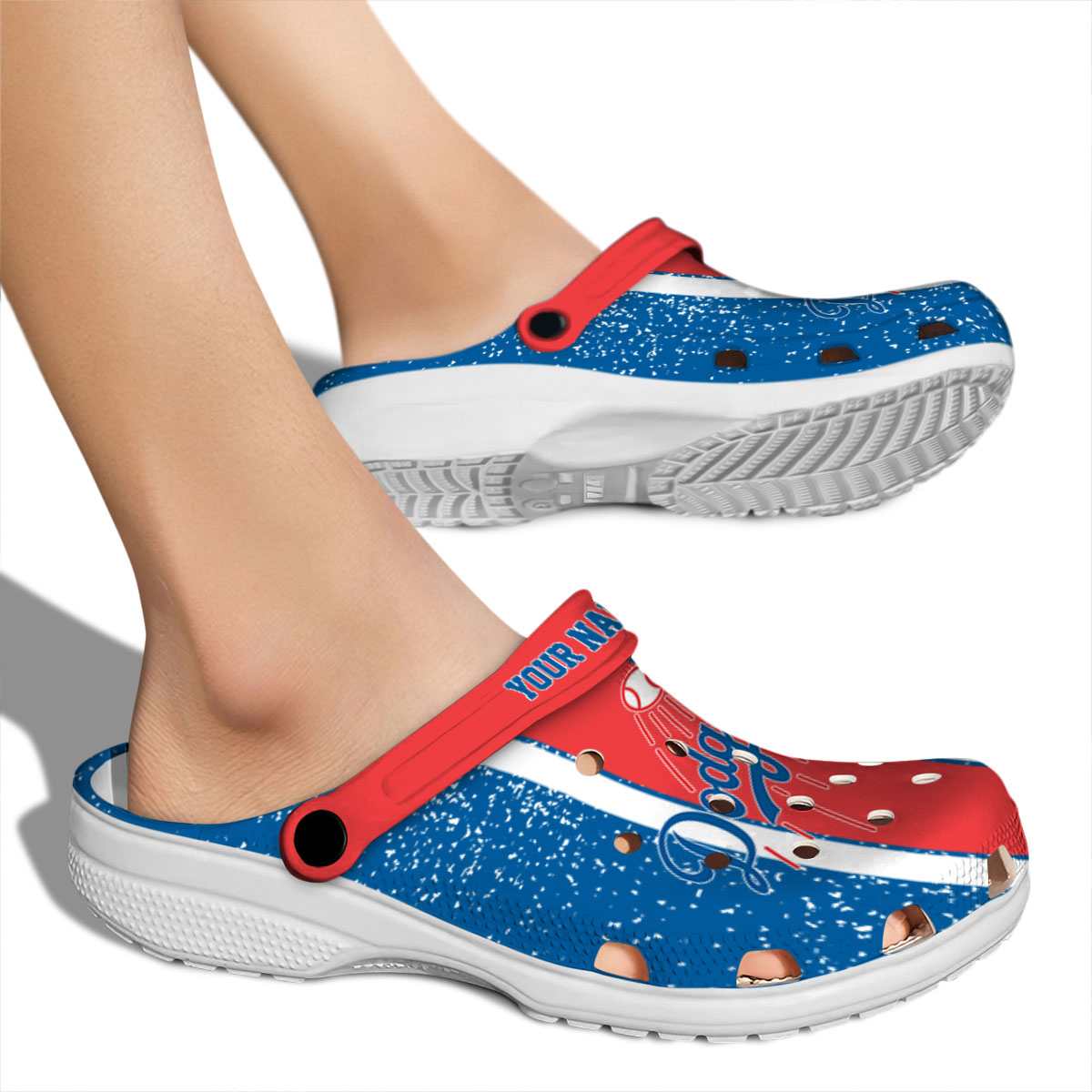 Merchidea Los Angeles Dodgers MLB Sport Crocs Crocband Clogs Shoes Comfortable For Men Women and Kids