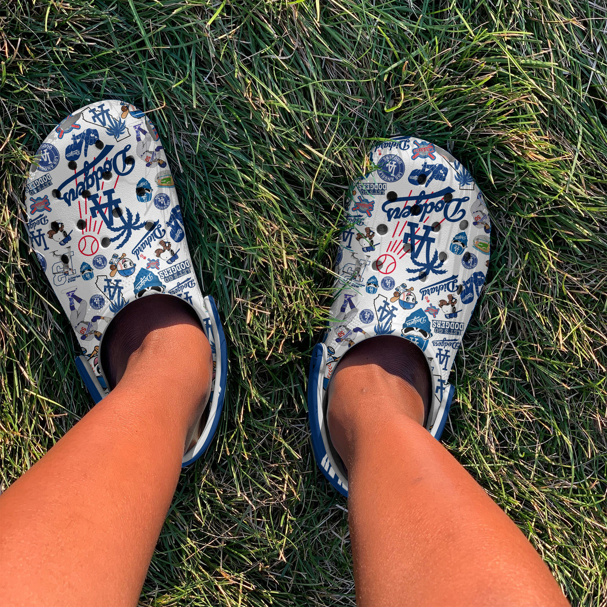 Merchidea Los Angeles Dodgers MLB Sport Crocs Crocband Clogs Shoes Comfortable For Men Women and Kids