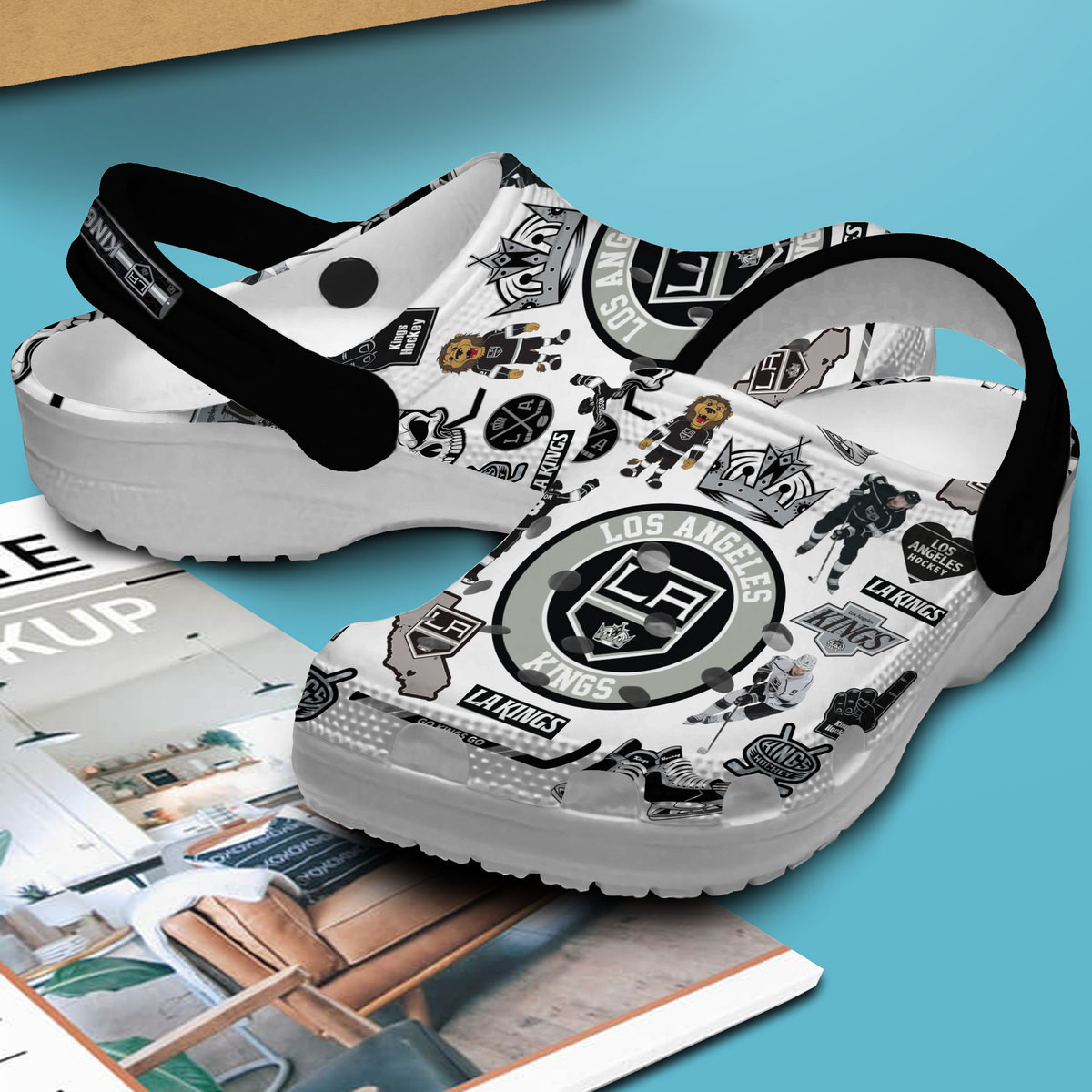 Merchidea Los Angeles Kings Ice hockey team NHL Sport Crocs Clogs Crocband Shoes Comfortable For Men Women and Kids